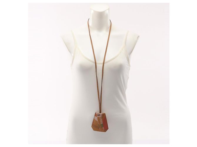 Hermès Hermes HERMES Collana Portachiavi Clochette In & Out Marrone Multicolore - vista 6