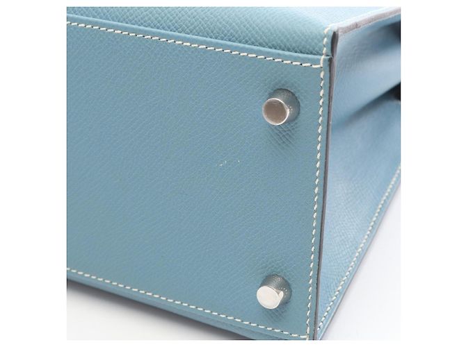 Hermès Hermes Kelly 28 Blue Jean Borsa a mano 2-Way - vista 11