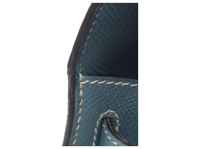 Hermès Hermes Kelly 28 Blue Jean Borsa a mano 2-Way - vista 14