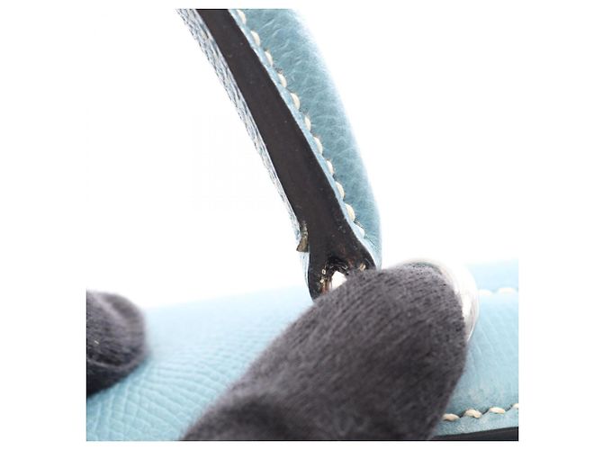 Hermès Hermes Kelly 28 Blue Jean Borsa a mano 2-Way - vista 15