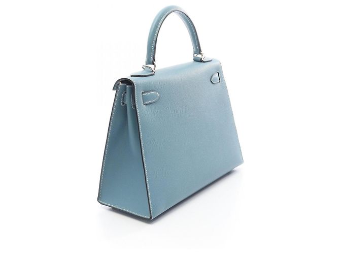 Hermès Hermes Kelly 28 Blue Jean Borsa a mano 2-Way - vista 2