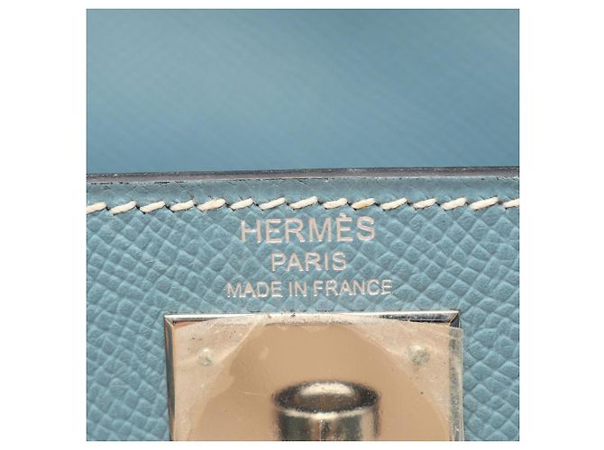 Hermès Hermes Kelly 28 Blue Jean Borsa a mano 2-Way - vista 4