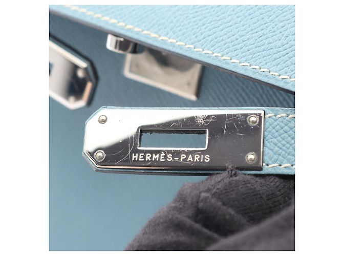 Hermès Hermes Kelly 28 Blue Jean Borsa a mano 2-Way - vista 7