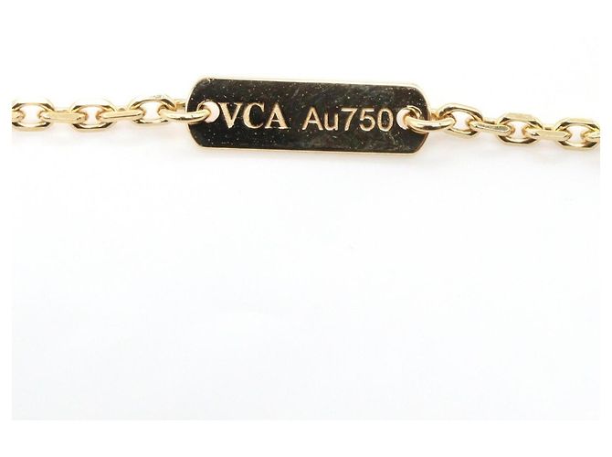 Van Cleef & Arpels Vintage Alhambra Onyx Halskette Schwarz Golden - Ansicht 3