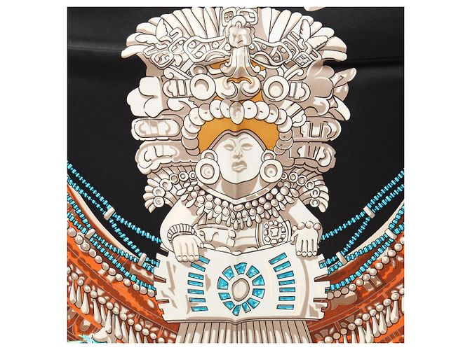 Hermès Hermes Carre 90 Mexico Schal Schwarz Mehrfarben - Ansicht 4