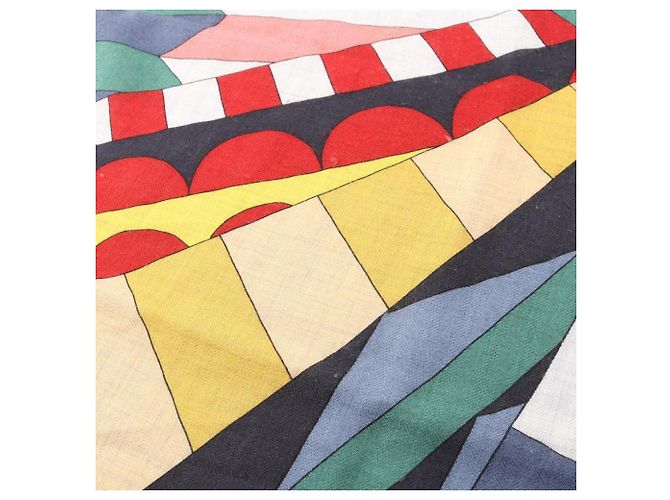 Hermès Hermes Carre Geant 140 CHEVAL DE FTE Pañuelo Bufanda Castaño Multicolor - vista 10