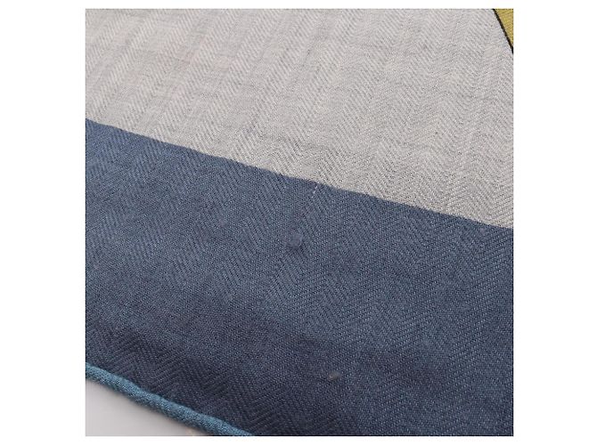 Hermès Hermes Carre Geant 140 CHEVAL DE FTE Pañuelo Bufanda Castaño Multicolor - vista 12