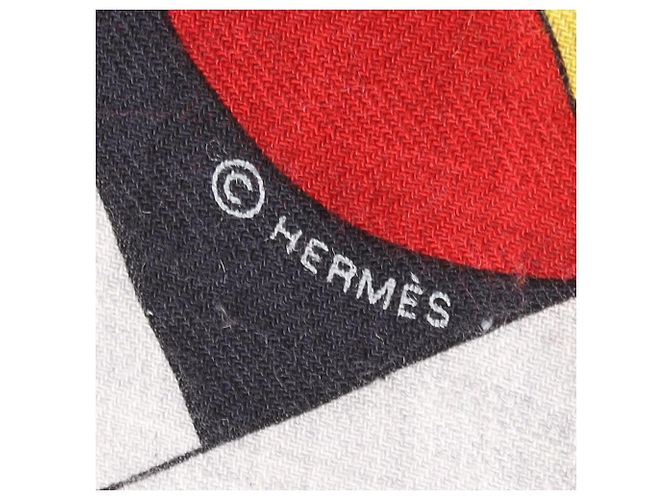 Hermès Hermes Carre Geant 140 CHEVAL DE FTE Pañuelo Bufanda Castaño Multicolor - vista 3