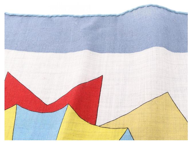 Hermès Hermes Carre Geant 140 CHEVAL DE FTE Pañuelo Bufanda Castaño Multicolor - vista 9