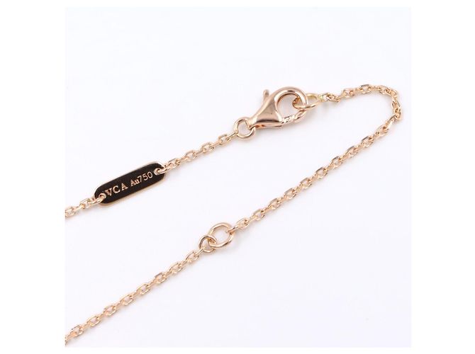 Van Cleef & Arpels Vintage Alhambra Halskette Weiß Golden - Ansicht 3