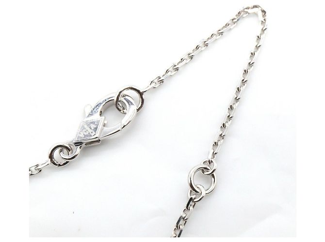 Van Cleef & Arpels Vintage Alhambra Halskette Silber Weiß - Ansicht 4
