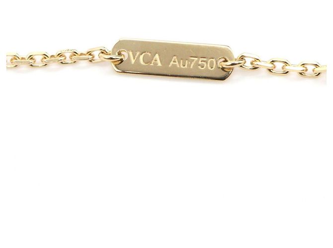 Van Cleef & Arpels Vintage Alhambra Malachit Halskette Golden Grün - Ansicht 3