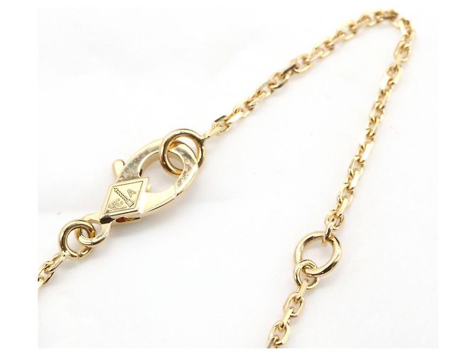 Van Cleef & Arpels Vintage Alhambra Malachit Halskette Golden Grün - Ansicht 4
