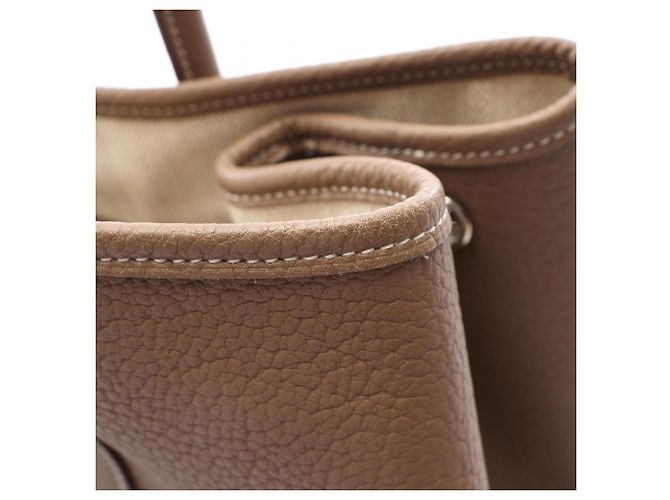 Hermès Borsa Tote Hermes Garden Party PM Marrone - vista 11