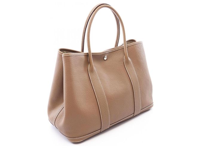 Hermès Borsa Tote Hermes Garden Party PM Marrone - vista 2