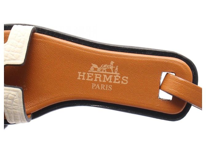 Hermès Hermes Oran Nano Natural Sable Nata Charm Accessoire Braun Schwarz Roh - Ansicht 3
