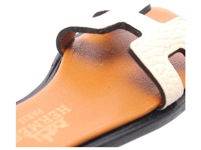 Hermès Hermes Oran Nano Natural Sable Nata Charm Accessoire Braun Schwarz Roh - Ansicht 4