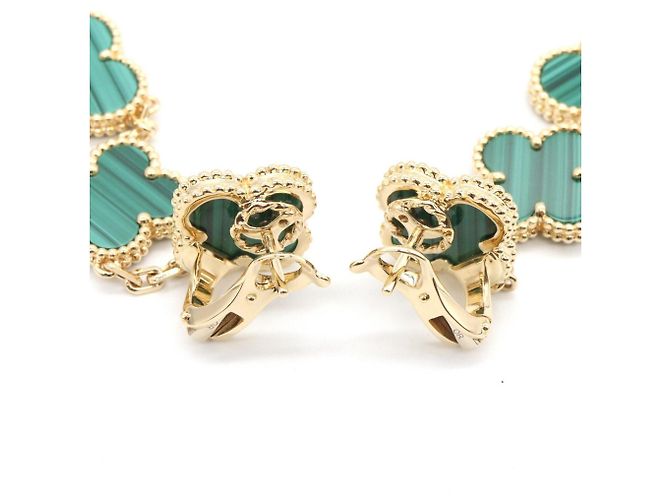 Brincos Magic Alhambra Van Cleef & Arpels Dourado Verde - vista 2