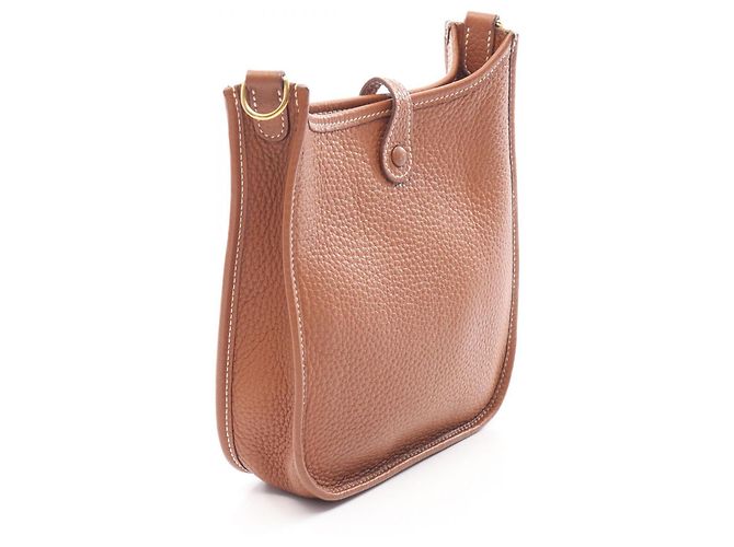 Hermès Borsa a tracolla Hermes Evelyne TPM Amazon Gold Marrone D'oro - vista 2
