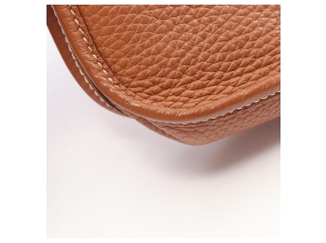 Hermès Borsa a tracolla Hermes Evelyne TPM Amazon Gold Marrone D'oro - vista 7