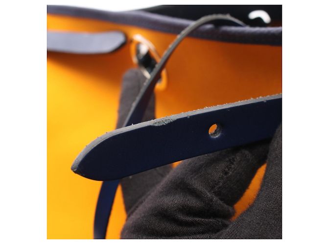 Hermès Hermes Herbag Zip PM Bolso de mano 2-Way Amarillo Azul marino - vista 12