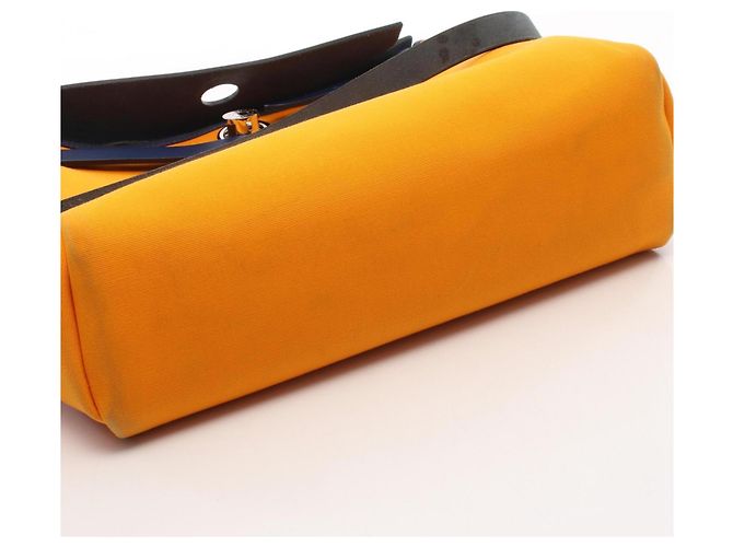 Hermès Hermes Herbag Zip PM Bolso de mano 2-Way Amarillo Azul marino - vista 14