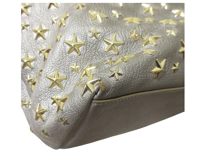 Jimmy Choo Sasha M Star Studded Leder Tote Bag Silber - Ansicht 12