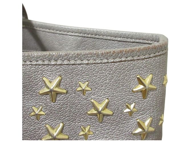 Jimmy Choo Sasha M Star Studded Leder Tote Bag Silber - Ansicht 14