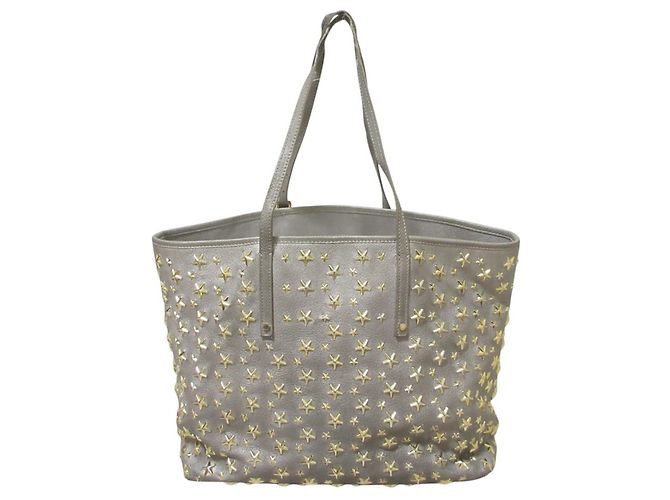 Jimmy Choo Sasha M Star Studded Leder Tote Bag Silber - Ansicht 2