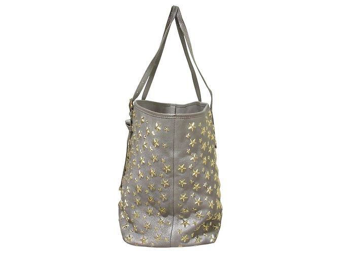 Jimmy Choo Sasha M Star Studded Leder Tote Bag Silber - Ansicht 5