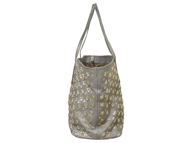 Jimmy Choo Sasha M Star Studded Leder Tote Bag Silber - Ansicht 6