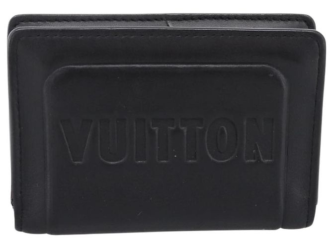 LOUIS VUITTON Infinity Organizer De Poch Card Case Leather M63251 Auth 204791A Nero - vista 13