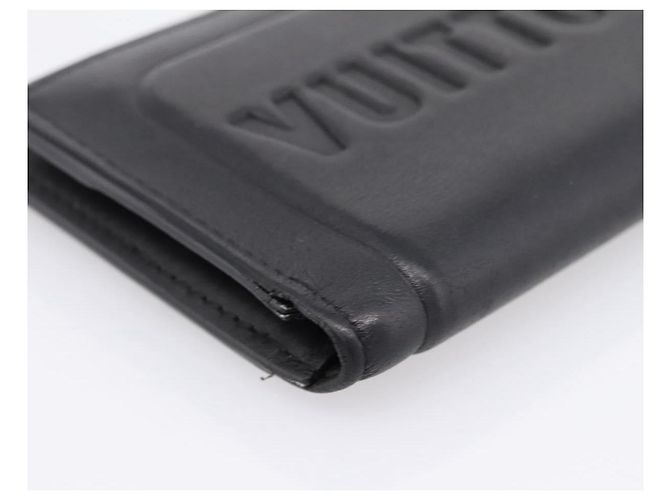 LOUIS VUITTON Infinity Organizer De Poch Card Case Leather M63251 Auth 204791A Nero - vista 14