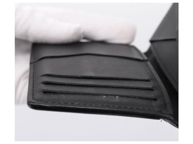 LOUIS VUITTON Infinity Organizer De Poch Card Case Leather M63251 Auth 204791A Nero - vista 18