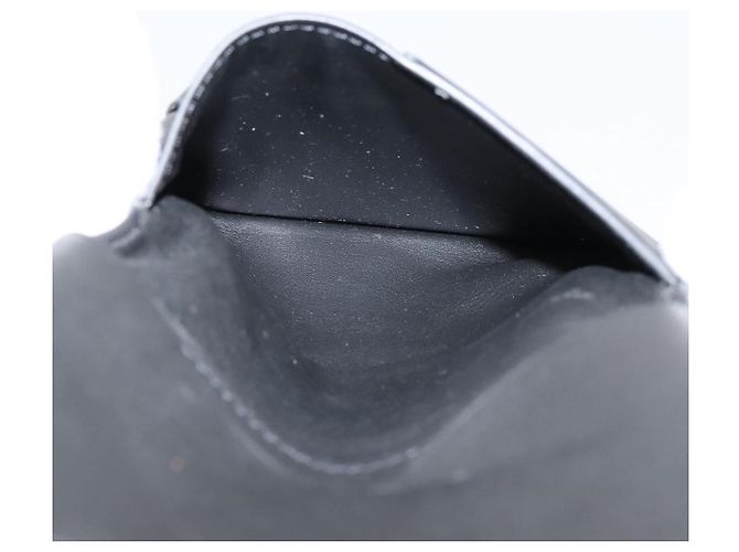 LOUIS VUITTON Infinity Organizer De Poch Card Case Leather M63251 Auth 204791A Nero - vista 19