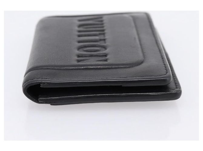 LOUIS VUITTON Infinity Organizer De Poch Card Case Leather M63251 Auth 204791A Nero - vista 3