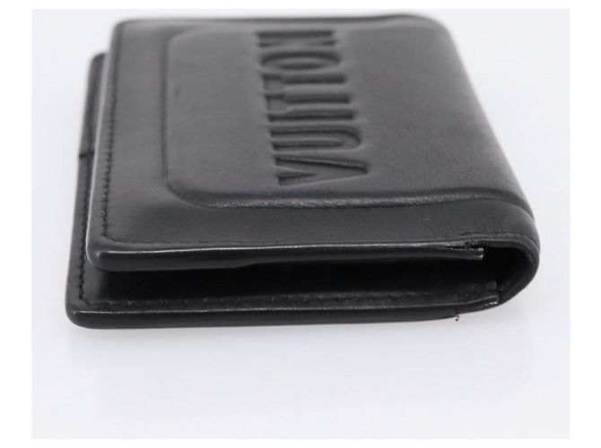 LOUIS VUITTON Infinity Organizer De Poch Card Case Leather M63251 Auth 204791A Nero - vista 4