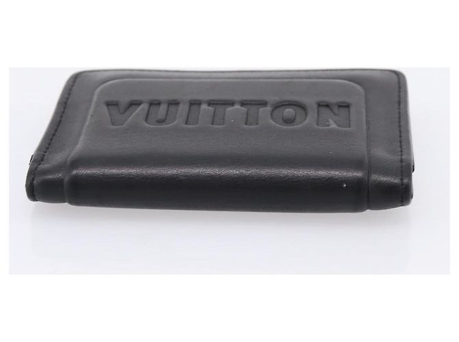 LOUIS VUITTON Infinity Organizer De Poch Card Case Leather M63251 Auth 204791A Nero - vista 6