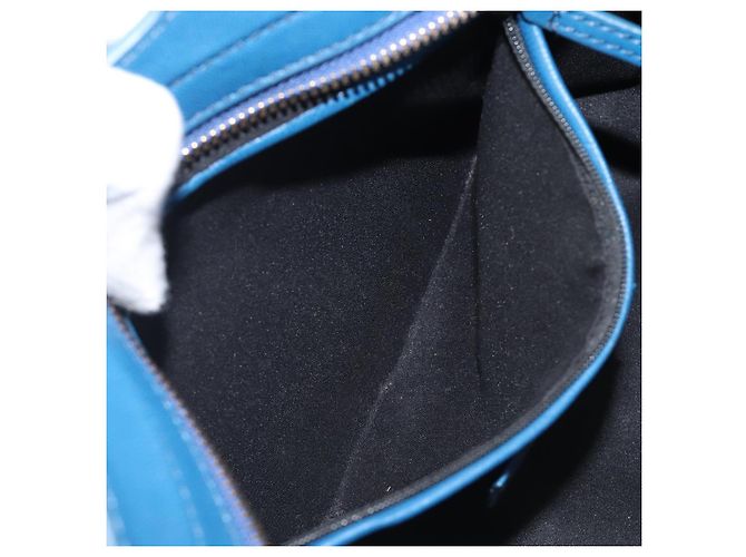 Autre Marque SAINT LAURENT Borsa a mano Cavas Chic in pelle 2way Blu Oro 279079 Auth 204300A D'oro - vista 28