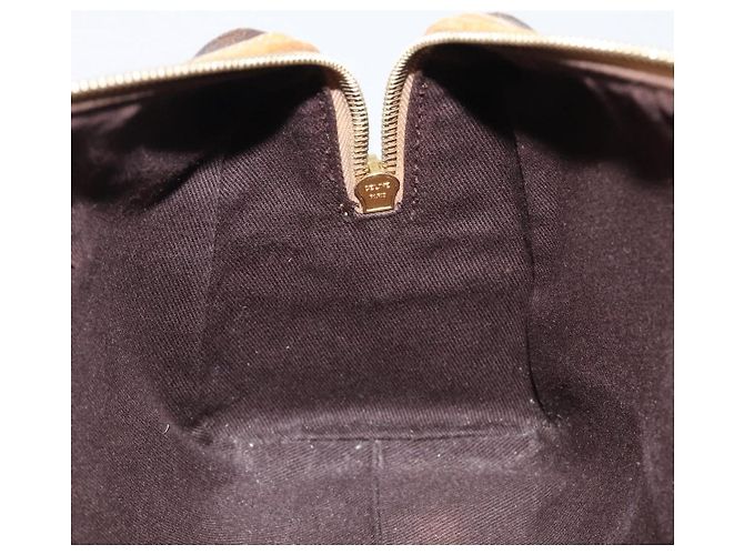 Céline CELINE Macadam Canvas Tote Bag PVC Leder Braun Gold Auth 204407A Golden - Ansicht 21