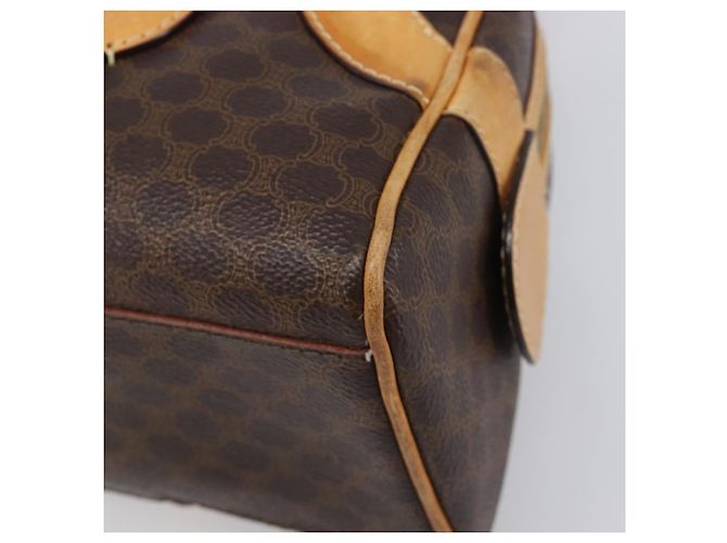 Céline CELINE Macadam Canvas Tote Bag PVC Leder Braun Gold Auth 204407A Golden - Ansicht 9