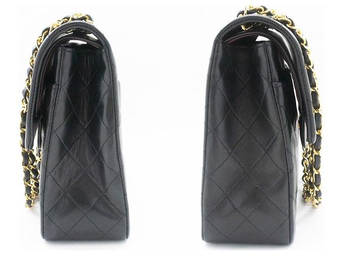 CHANEL Classic Double Flap Square Chain Schultertasche Schwarz - Ansicht 5