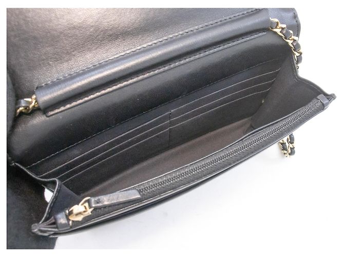 CHANEL Borsa a tracolla WOC Classic Wallet On Chain Nera Nero - vista 10