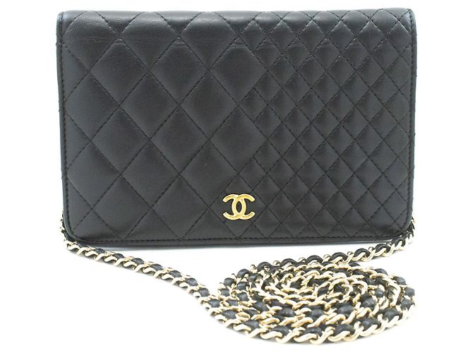 CHANEL Borsa a tracolla WOC Classic Wallet On Chain Nera Nero - vista 2