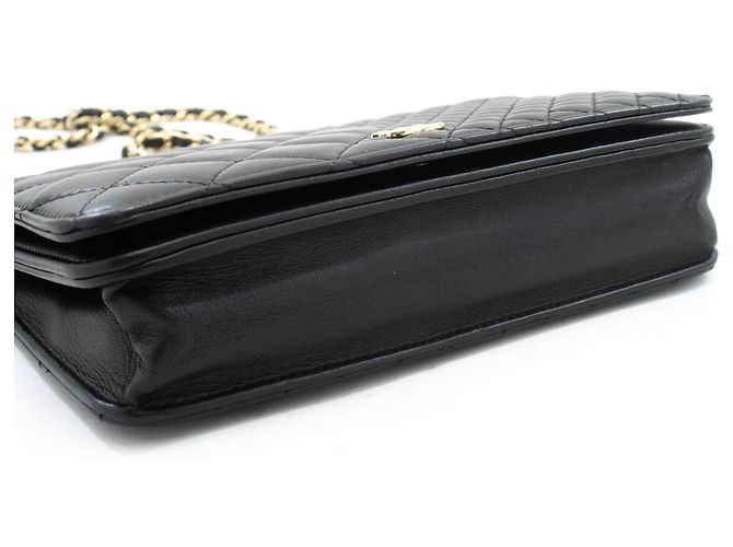 CHANEL Borsa a tracolla WOC Classic Wallet On Chain Nera Nero - vista 4