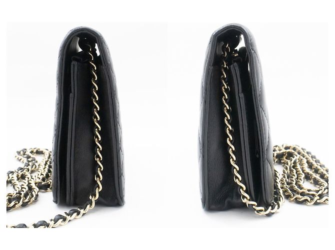 CHANEL Borsa a tracolla WOC Classic Wallet On Chain Nera Nero - vista 5