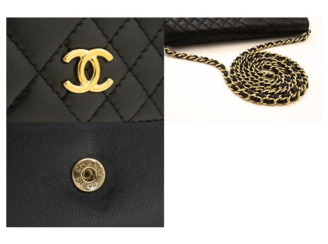 CHANEL Borsa a tracolla WOC Classic Wallet On Chain Nera Nero - vista 7