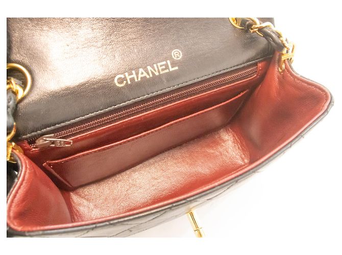 CHANEL Mini Square Small Chain Schultertasche Schwarz - Ansicht 10