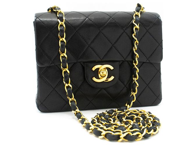 CHANEL Mini Square Small Chain Schultertasche Schwarz - Ansicht 2