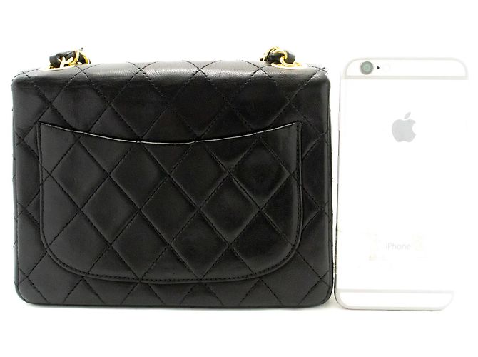 CHANEL Mini Square Small Chain Schultertasche Schwarz - Ansicht 3